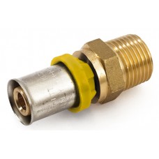 Gas - Rechte Koppeling Pers x Buitendraad 20x1/2"